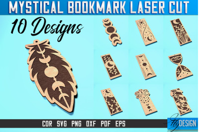 Mystical Bookmark Laser Cut SVG | Mystical Design | CNC Files