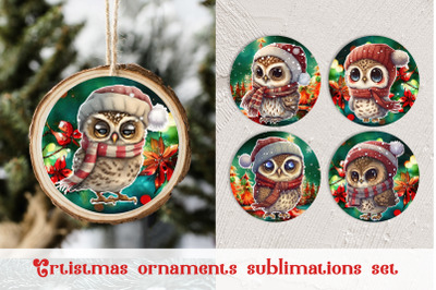 Christmas Ornament sublimation PNG Bundle Christmas gift tag