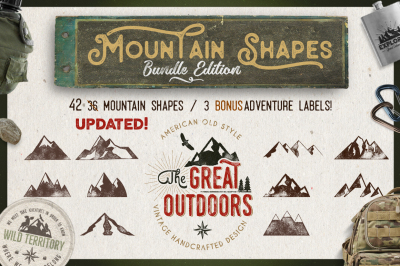 Mountain Shapes Bundle &amp; Labels