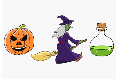 Halloween illustration cartoon art pack