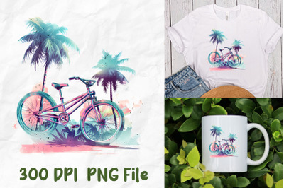 Retro Vaporwave Sport Bike Streetstyle