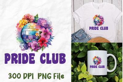 Pride Club Rainbow Disco Ball Flower