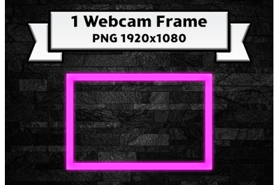 Pink neon twitch webcam frame live-stream overlay