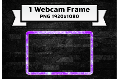 Purple twitch webcam frame live-stream overlay