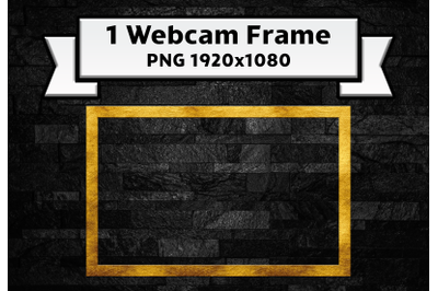 Gold twitch webcam frame live-stream overlay