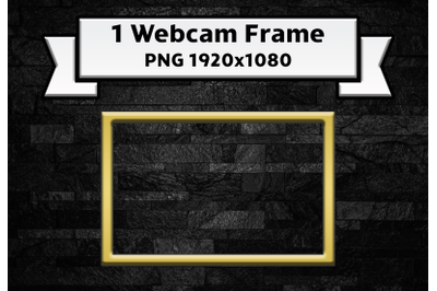 Golden twitch webcam frame live-stream overlay
