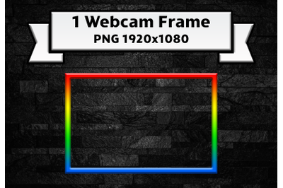 Rainbow twitch webcam frame live-stream overlay