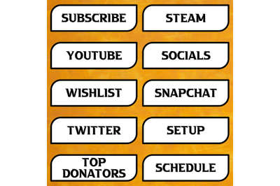 Twitch Panels Streamer Banner Overlay pack