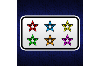 Star twitch sub and bit badges for streamer.