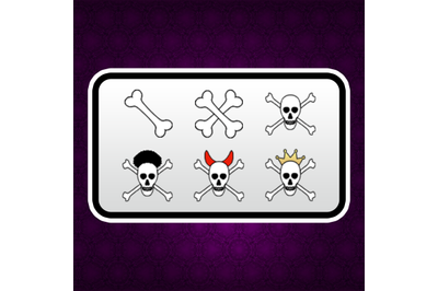 Skull twitch sub and bit badges for streamer.