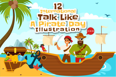 12 International Talk Like A Pirate Day Illustration