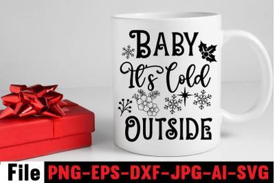 Baby It&amp;&23;039;s Cold Outside &2C;Christmas Round Sign Bundle&2C; Santa Christmas S