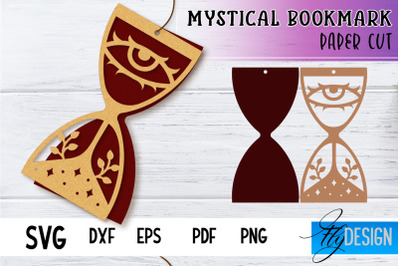 Mystical Bookmark Paper cut SVG | Book Lover