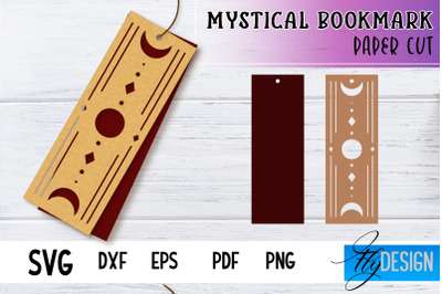 Mystical Bookmark Paper cut SVG | Book Lover