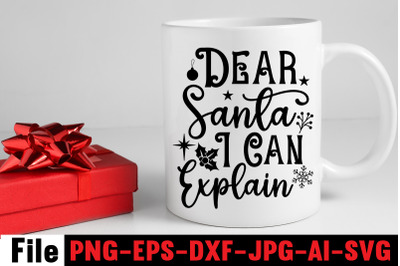 Dear Santa I Can Explain SVG cut file&2C;Christmas Round Sign Bundle&2C; San