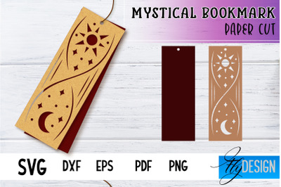 Mystical Bookmark Paper cut SVG | Book Lover