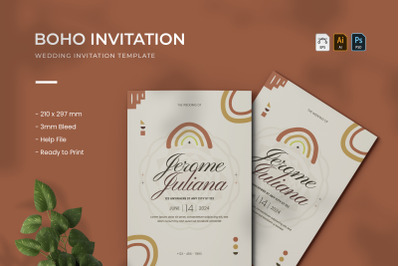 Boho - Wedding Invitation