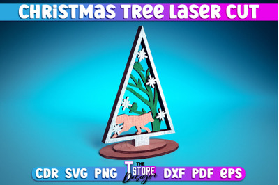 Christmas Tree Laser Cut SVG | Christmas Laser Cut SVG Design | CNC Fi