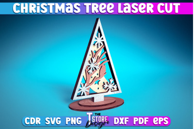 Christmas Tree Laser Cut SVG | Christmas Laser Cut SVG Design | CNC Fi