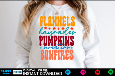 flannels hayrades pumpkins sweaters bonfires svg design