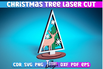 Christmas Tree Laser Cut SVG | Christmas Laser Cut SVG Design | CNC Fi