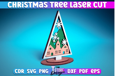 Christmas Tree Laser Cut SVG | Christmas Laser Cut SVG Design | CNC Fi