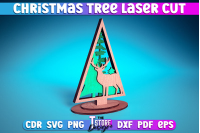 Christmas Tree Laser Cut SVG | Christmas Laser Cut SVG Design | CNC Fi