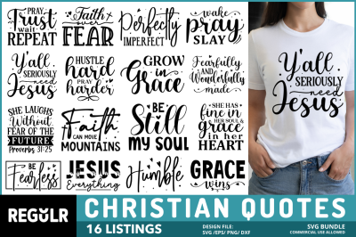 Christian Quotes Svg  Bundle