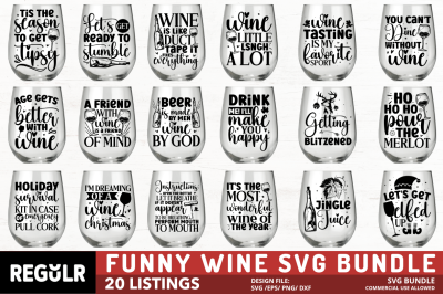 Wine quotes SVG Bundle