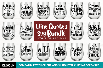 Wine Quotes Svg Bundle