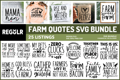 Farm Quotes SVG Bundle