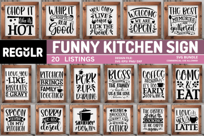 Kitchen Sign Svg bundle