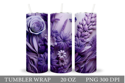 Flowers Tumbler Sublimation. 3D Flowers Tumbler Wrap