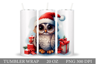 Christmas Owl Tumbler Wrap. Cute Owl Tumbler Sublimation