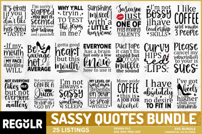 Sassy Quotes SVG Bundle