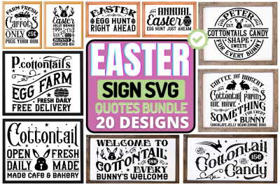 Easter sign Svg Bundle