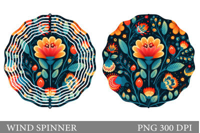 Flower Wind Spinner Sublimation. Flowers Wind Spinner Design