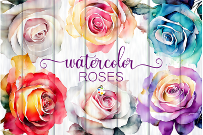 Watercolor Roses - Transparent Floral Illustrations