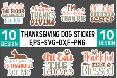 Thanksgiving dog Sticker Bundle