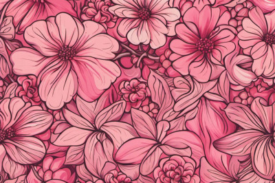 Pink Mix flower Pattern