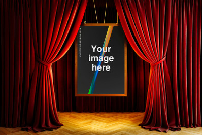 Theater Red Curtains Mockups Scenes