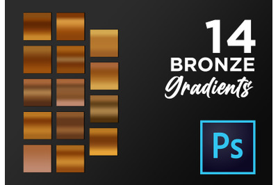 Adobe Photoshop bronze gradient pack GRD gradients
