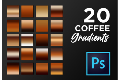 Adobe Photoshop coffee gradient pack GRD gradients