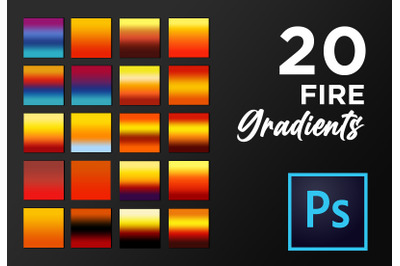 Adobe Photoshop fire gradient pack GRD gradients