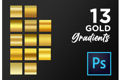Adobe Photoshop gold gradient pack GRD gradients
