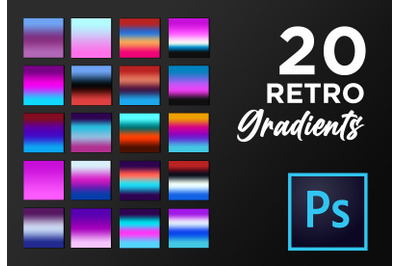 Adobe Photoshop retro gradient pack GRD gradients