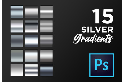Adobe Photoshop silver gradient pack GRD gradients