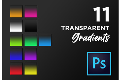 Adobe Photoshop transparent gradient pack GRD gradients