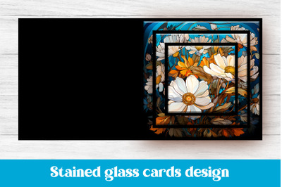 Floral stained glass cards | Stained glass for cricut