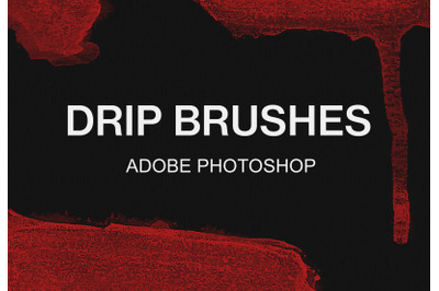 Adobe Photoshop drip brush pack paint brushes set